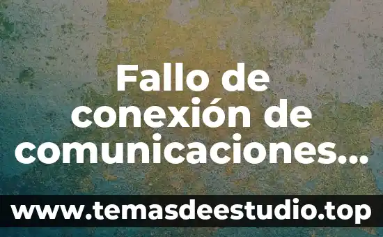 Que es android data en el celular 6 Fallo de conexión de comunicaciones que es dm data manager