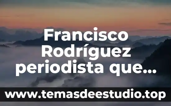 Francisco Rodríguez periodista que es el proceso de extradición