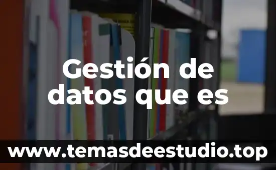 Qué es la gestión de riesgos concepto 5 Gestión de datos que es