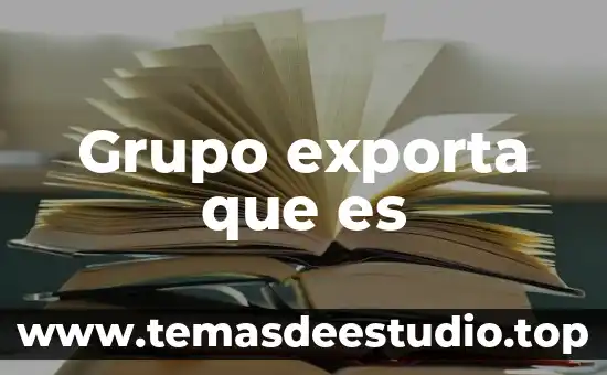 Grupo exporta que es