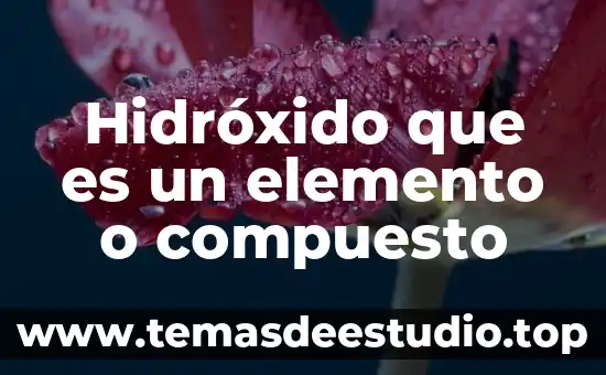 Que es la pizza elemento compuesto o mezcla 7 Hidróxido que es un elemento o compuesto
