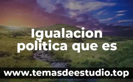 Que es decision politica 7 Igualacion politica que es