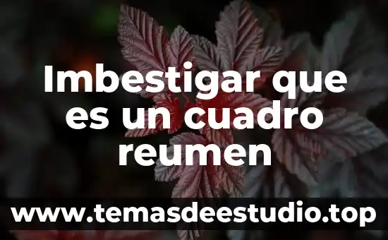Que es un cuadro de nuve 3 Imbestigar que es un cuadro reumen