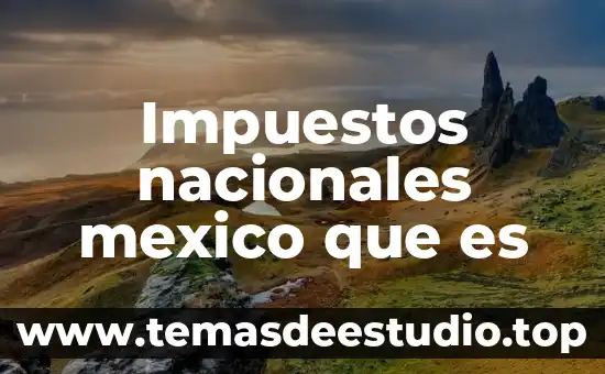 Impuestos nacionales mexico que es