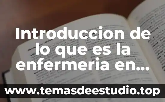 Introduccion de lo que es la enfermeria en salud mental