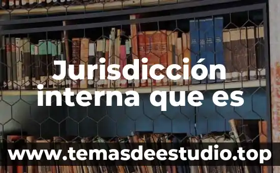 Jurisdicción interna que es
