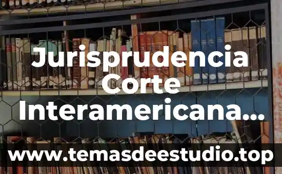 Jurisprudencia Corte Interamericana que es