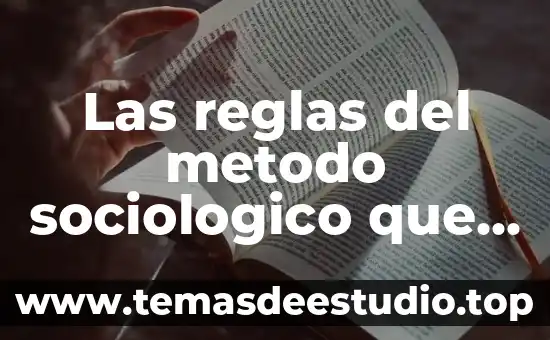Que es la ciencia concepto en diccionario sociologico 5 Las reglas del metodo sociologico que es un hecho social