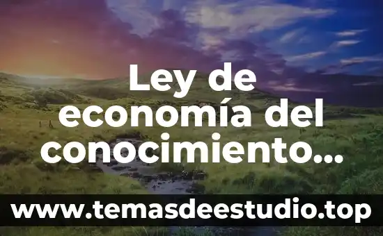 Que es el ordenamiento juridico efectivo 6 Ley de economía del conocimiento que es