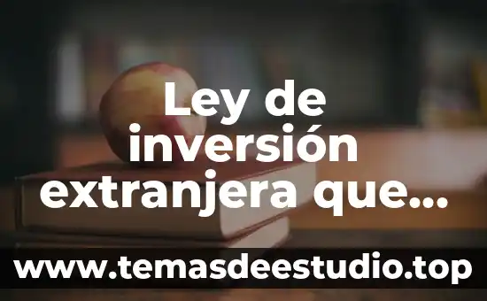 Qué es la sociedad extranjera 4 Ley de inversión extranjera que es una franquicia