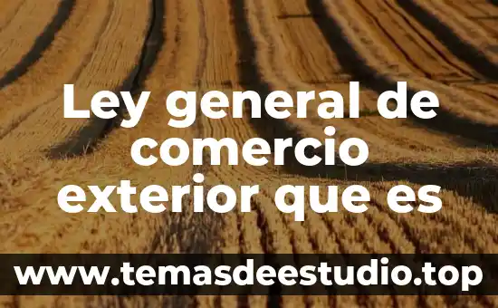 Que es planta exterior telmex 7 Ley general de comercio exterior que es