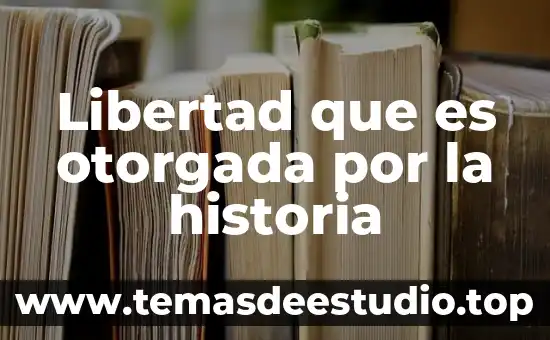 Que es la libertad y que tipos de libertad hay 3 Libertad que es otorgada por la historia