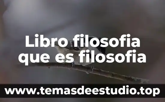 Libro filosofia que es filosofia