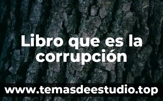 Libro que es la corrupción