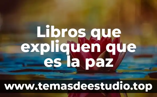 Que es relieve cultural 4 Libros que expliquen que es la paz