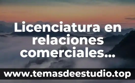 Que es relaciones gerontointernacionales 8 Licenciatura en relaciones comerciales internacionales que es