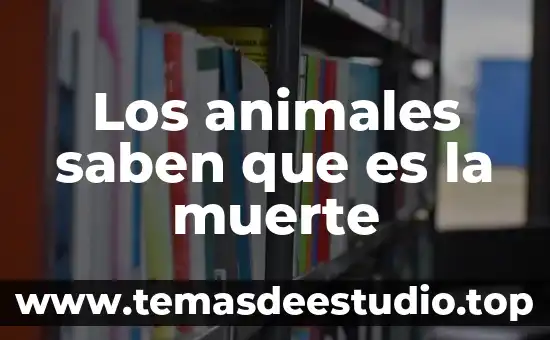 Que es el sistema locomotor en los animales 3 Los animales saben que es la muerte
