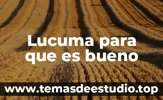 Lucuma para que es bueno