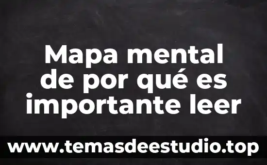 Mapa mental de por qué es importante leer