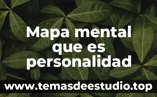 Que es representacion mental concepto 8 Mapa mental que es personalidad