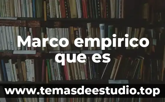 Marco empirico que es