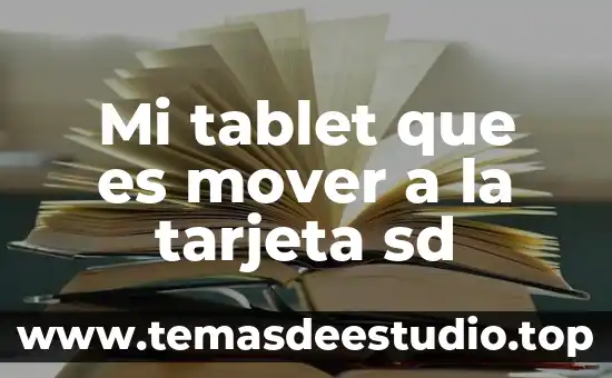 Que es la tarjeta wow 6 Mi tablet que es mover a la tarjeta sd