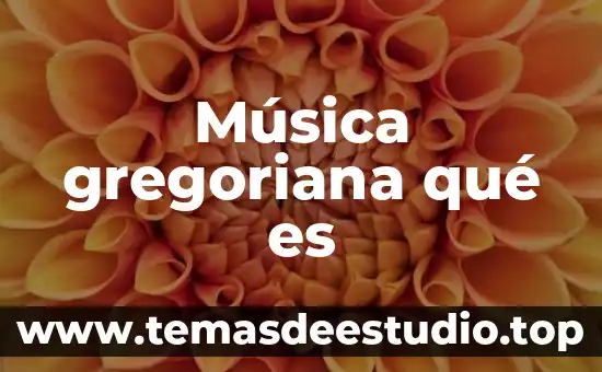 Como explicar que es la musica a niños de preescolar 3 Música gregoriana qué es
