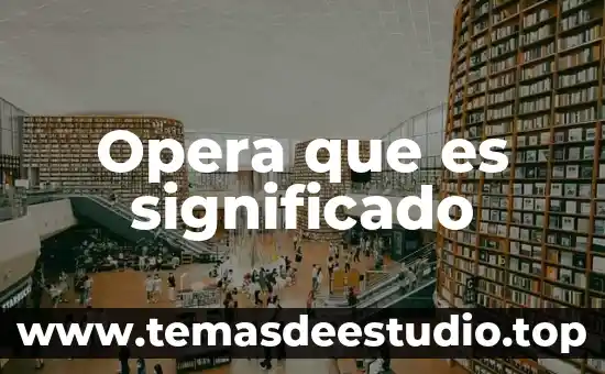 Que es significado de sentido social 7 Opera que es significado