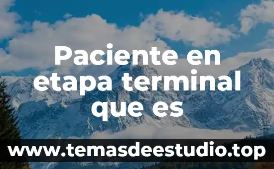 Qué es patrimonio cultural y cómo se clasifica 6 Paciente en etapa terminal que es