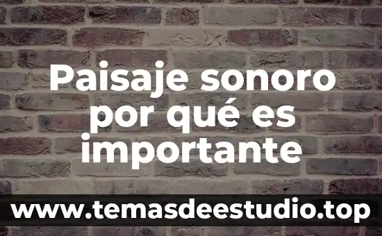 Qué es la arquitectura del paisaje y para qué sirve 7 Paisaje sonoro por qué es importante