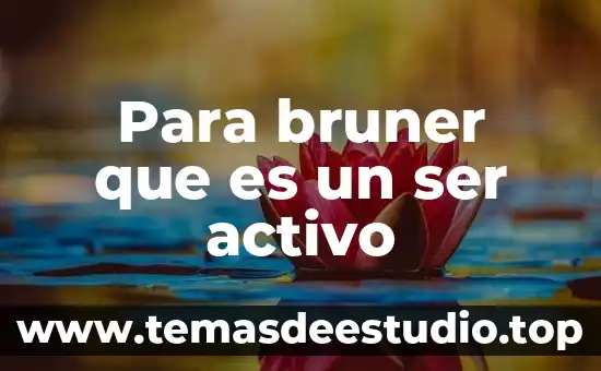 Que es ser justo y honrado 8 Para bruner que es un ser activo