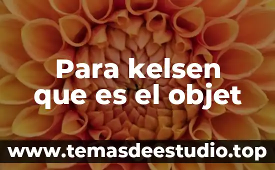 Que es la justicia de hans kelsen resumen 3 Para kelsen que es el objet