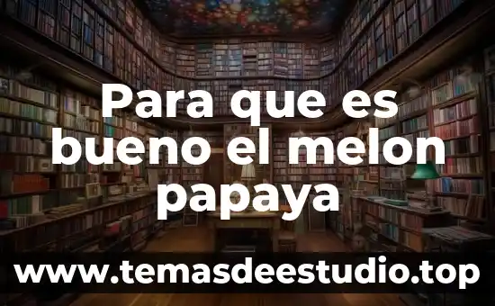 Para que es bueno el melon papaya
