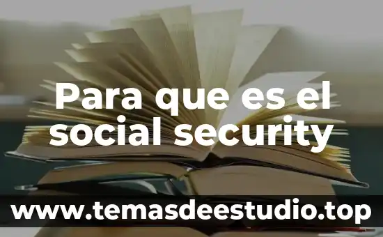 Concepto que es social 8 Para que es el social security