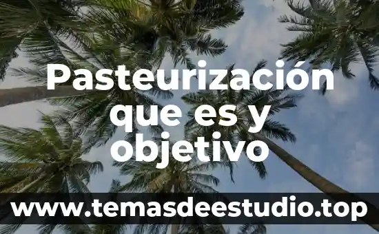 Definicion y concepto de que es un objetivo 6 Pasteurización que es y objetivo