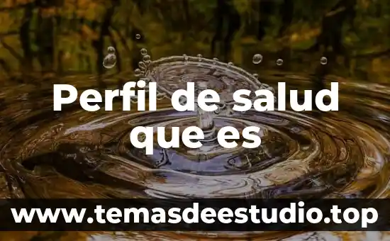 Que es perfil latino internacional 5 Perfil de salud que es