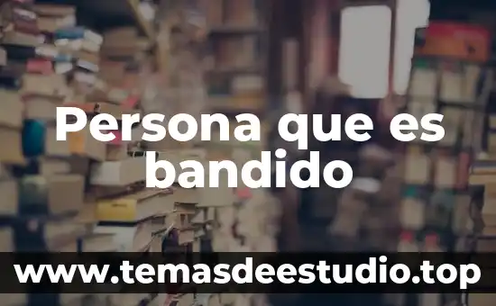 Persona que es bandido