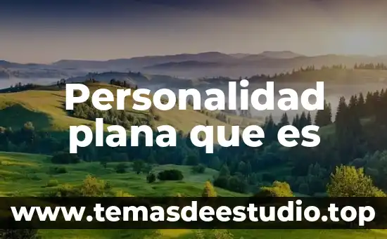 ¿Qué es más importante la belleza o la personalidad? 6 Personalidad plana que es