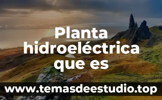 Que es y como funciona un alternador hidroelectrica 5 Planta hidroeléctrica que es