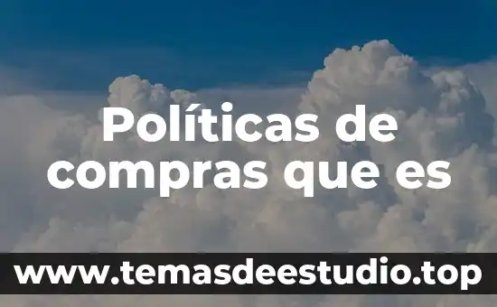 Que es la historia en las ciencias politicas 4 Políticas de compras que es