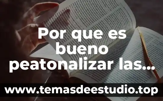 Para que es bueno la planta altamisa 8 Por que es bueno peatonalizar las calles
