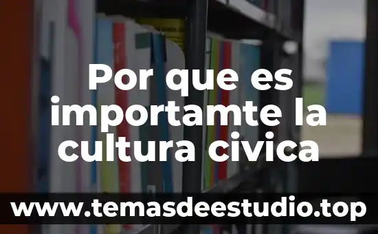 Por que es importamte la cultura civica