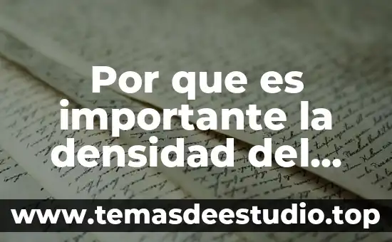 Que es soñar con agua sucia y barro 5 Por que es importante la densidad del agua