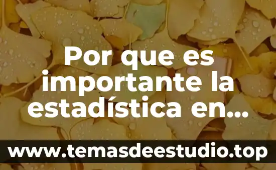 Por que es importante la estadística en los fenómenos naturales