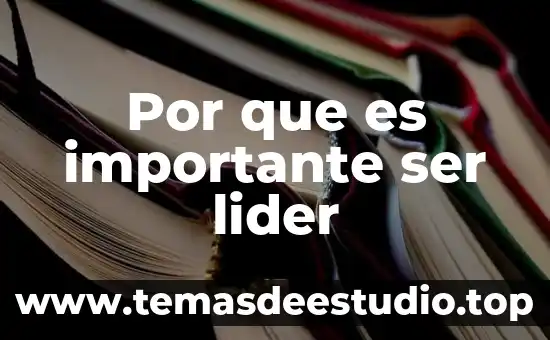 Qué es ser un líder emprendedor 4 Por que es importante ser lider