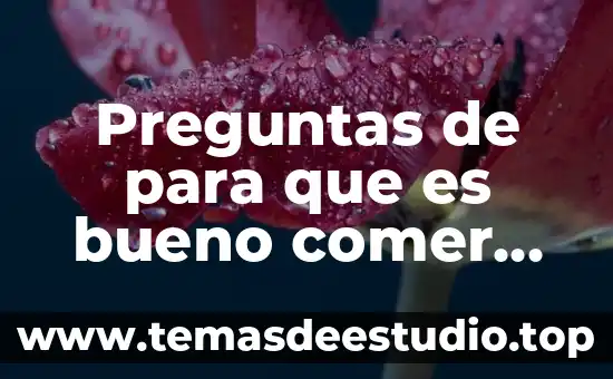 Por que es saludable hacer ejercicios 4 Preguntas de para que es bueno comer saludable