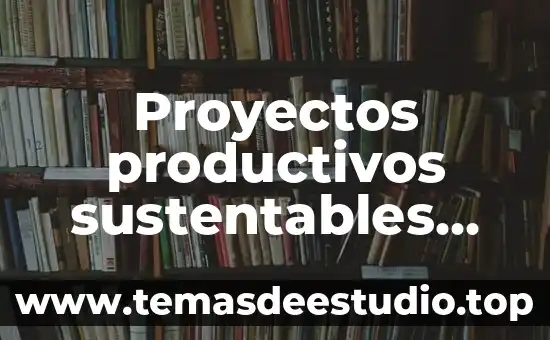 Que es valores sustentables 3 Proyectos productivos sustentables que es