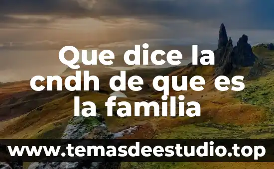 Por que es importante tener familia 8 Que dice la cndh de que es la familia
