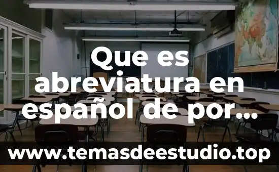 Que es abreviatura en español de por ejemplo