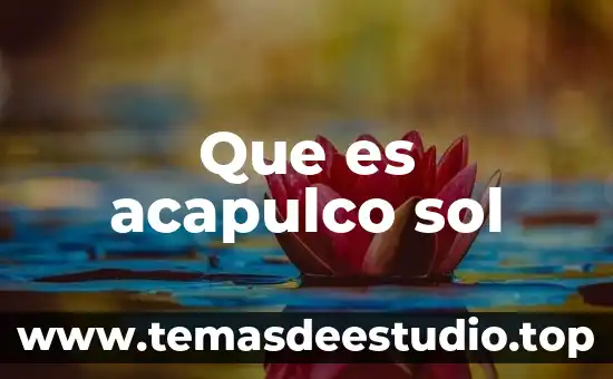 Que es el motivo de rotacion del sol o luna 6 Que es acapulco sol